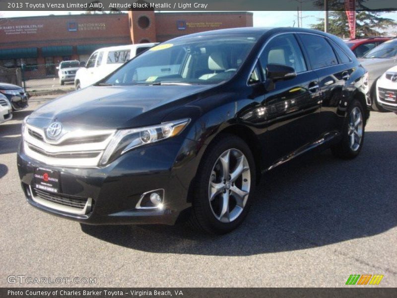 Attitude Black Metallic / Light Gray 2013 Toyota Venza Limited AWD