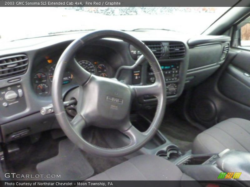 Fire Red / Graphite 2003 GMC Sonoma SLS Extended Cab 4x4