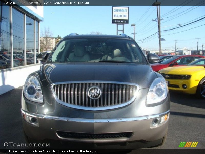 Cyber Gray Metallic / Titanium 2012 Buick Enclave AWD