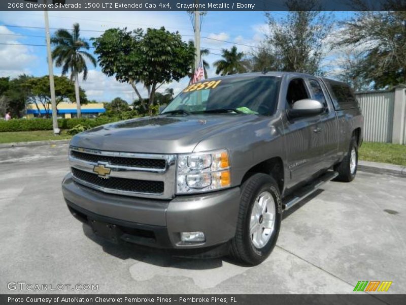 Graystone Metallic / Ebony 2008 Chevrolet Silverado 1500 LTZ Extended Cab 4x4