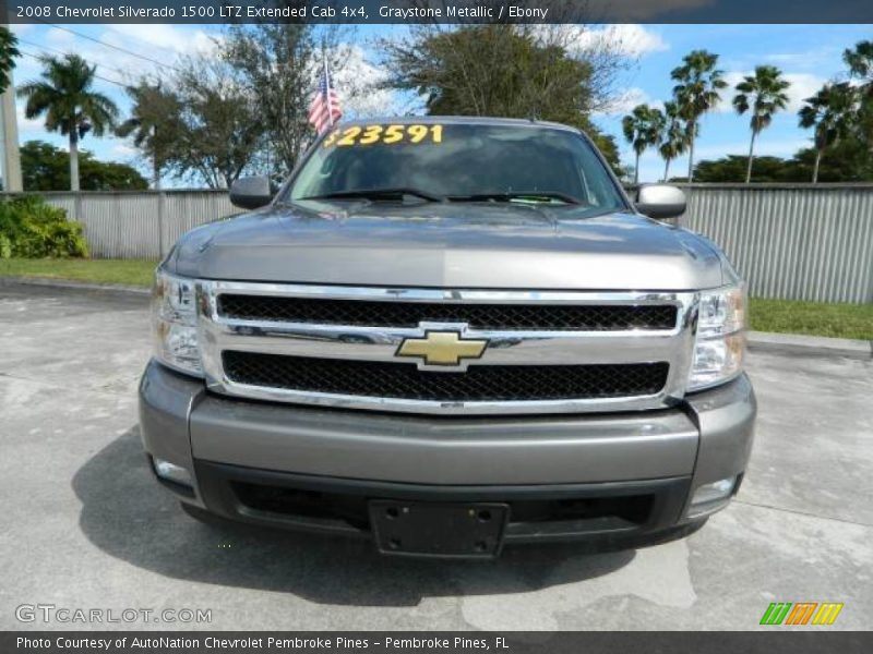 Graystone Metallic / Ebony 2008 Chevrolet Silverado 1500 LTZ Extended Cab 4x4