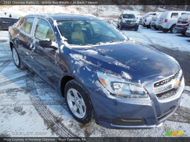 Atlantis Blue Metallic / Jet Black/Titanium 2013 Chevrolet Malibu LS