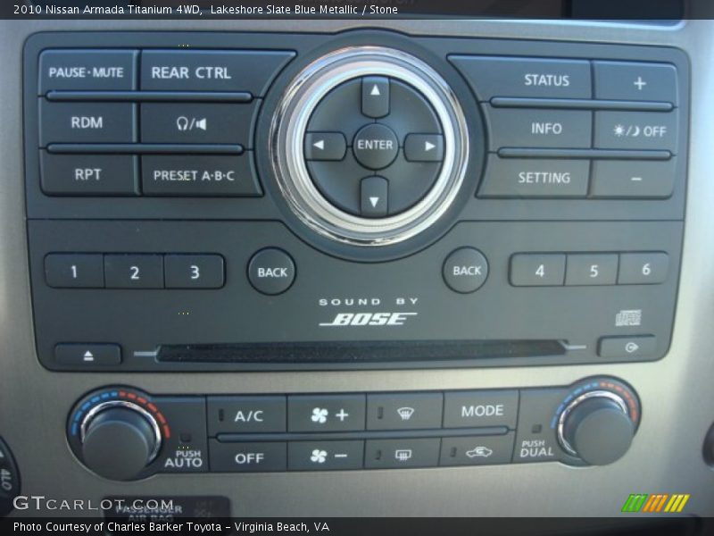 Controls of 2010 Armada Titanium 4WD