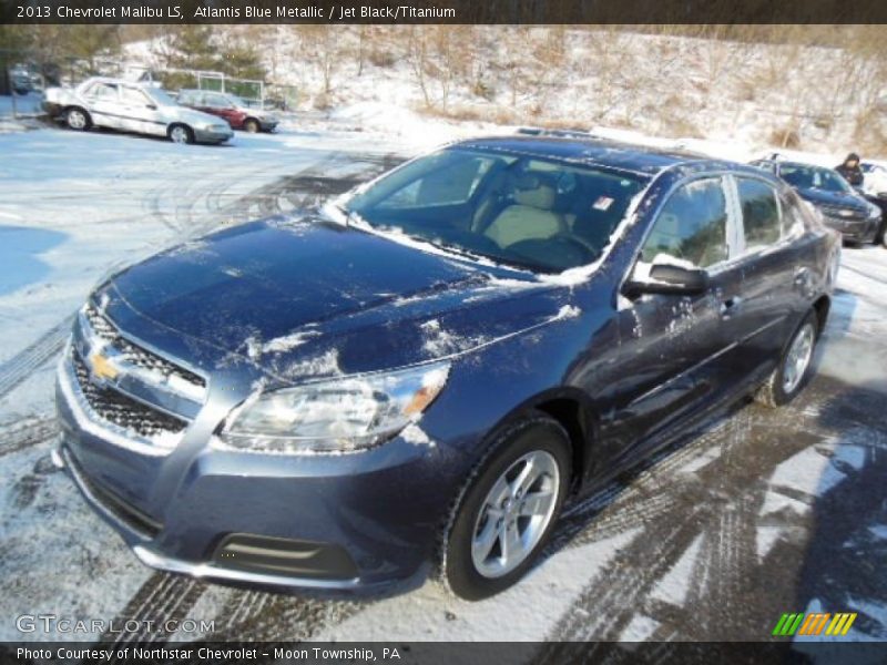 Atlantis Blue Metallic / Jet Black/Titanium 2013 Chevrolet Malibu LS