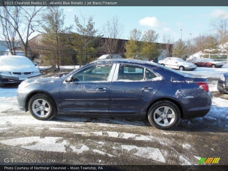 Atlantis Blue Metallic / Jet Black/Titanium 2013 Chevrolet Malibu LS