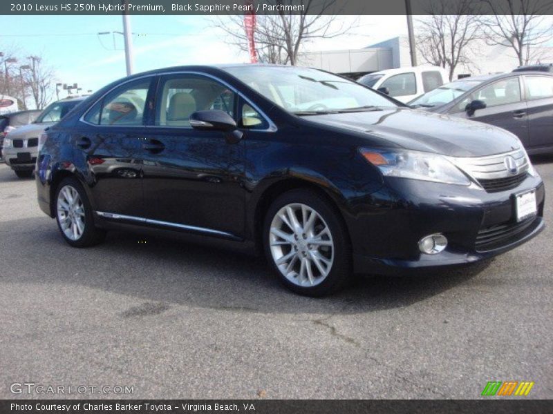 Black Sapphire Pearl / Parchment 2010 Lexus HS 250h Hybrid Premium