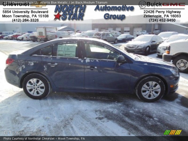 Atlantis Blue Metallic / Jet Black/Medium Titanium 2013 Chevrolet Cruze LS