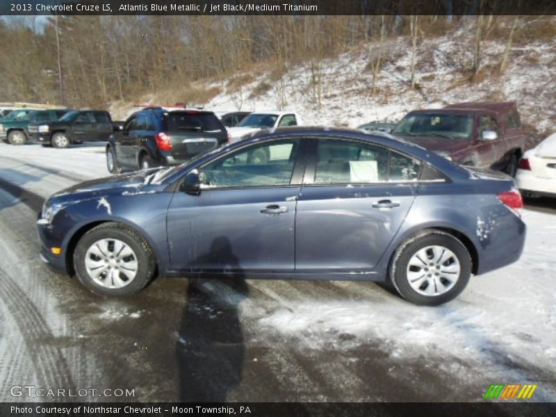Atlantis Blue Metallic / Jet Black/Medium Titanium 2013 Chevrolet Cruze LS