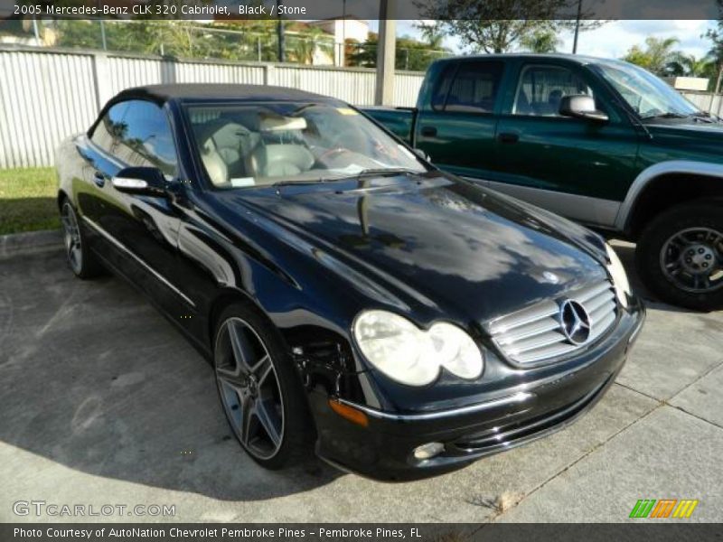 Black / Stone 2005 Mercedes-Benz CLK 320 Cabriolet