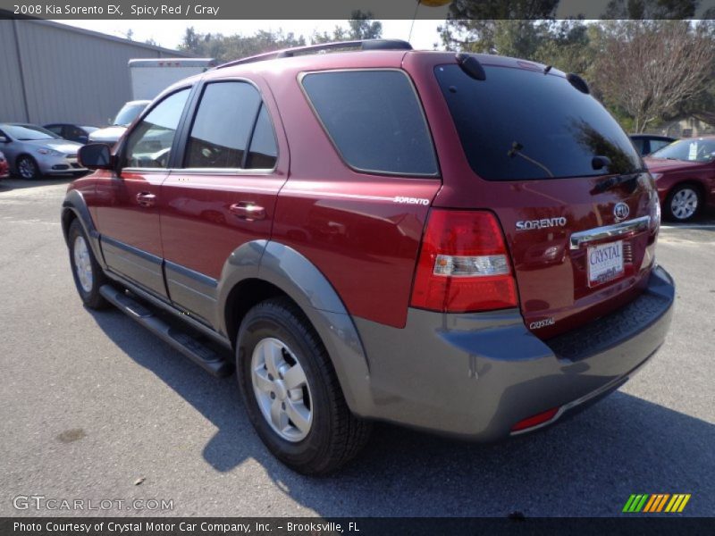 Spicy Red / Gray 2008 Kia Sorento EX