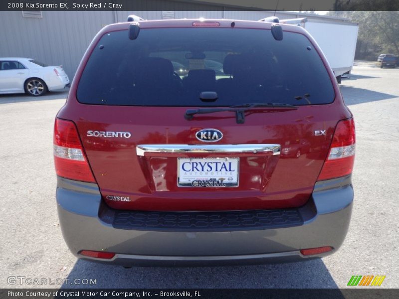Spicy Red / Gray 2008 Kia Sorento EX