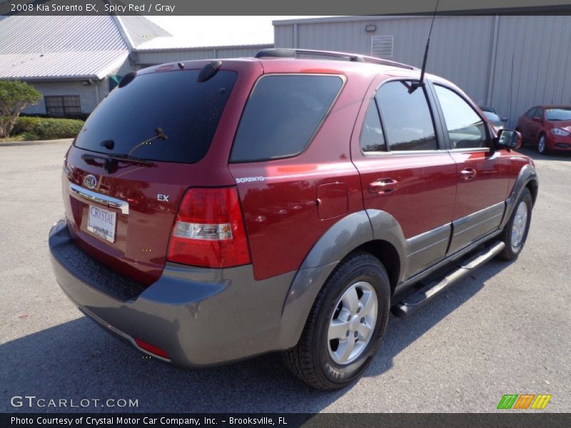 Spicy Red / Gray 2008 Kia Sorento EX