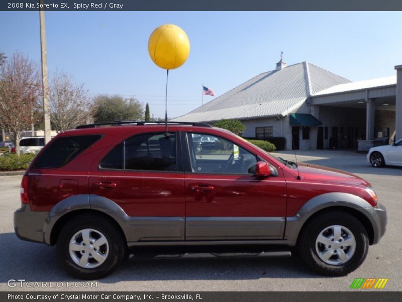 Spicy Red / Gray 2008 Kia Sorento EX