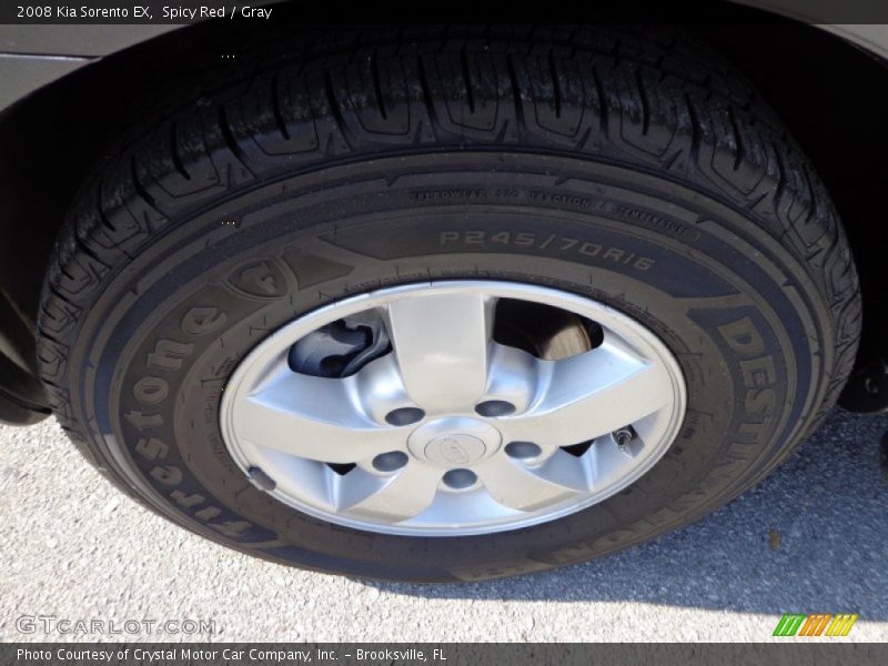 Spicy Red / Gray 2008 Kia Sorento EX