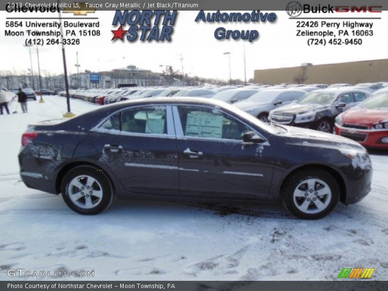 Taupe Gray Metallic / Jet Black/Titanium 2013 Chevrolet Malibu LS