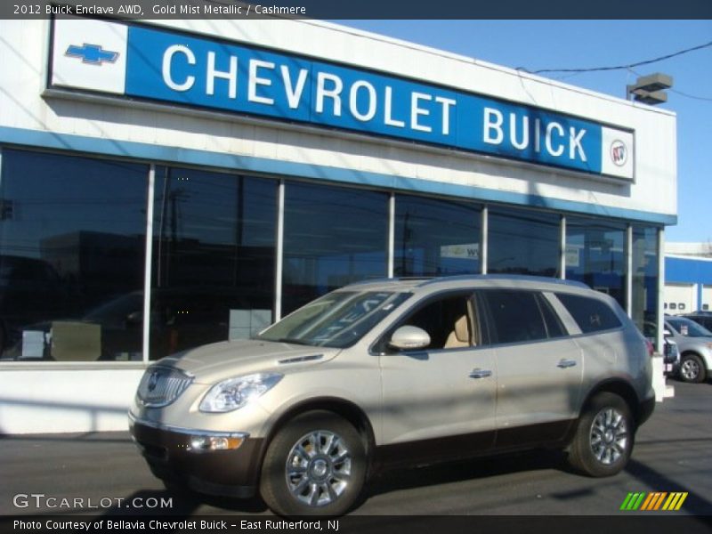 Gold Mist Metallic / Cashmere 2012 Buick Enclave AWD