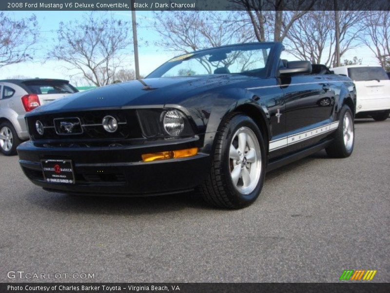 Black / Dark Charcoal 2008 Ford Mustang V6 Deluxe Convertible