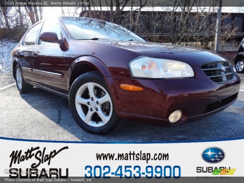 Merlot Metallic / Frost 2001 Nissan Maxima SE