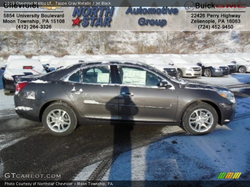 Taupe Gray Metallic / Jet Black 2013 Chevrolet Malibu LT