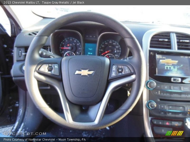 Taupe Gray Metallic / Jet Black 2013 Chevrolet Malibu LT