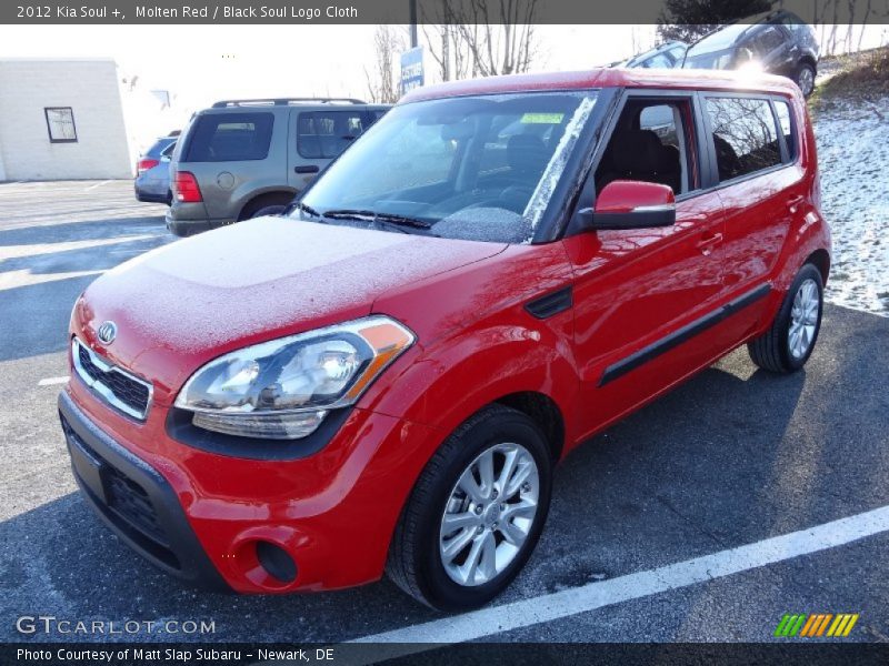 Molten Red / Black Soul Logo Cloth 2012 Kia Soul +