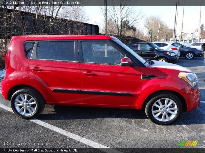 Molten Red / Black Soul Logo Cloth 2012 Kia Soul +