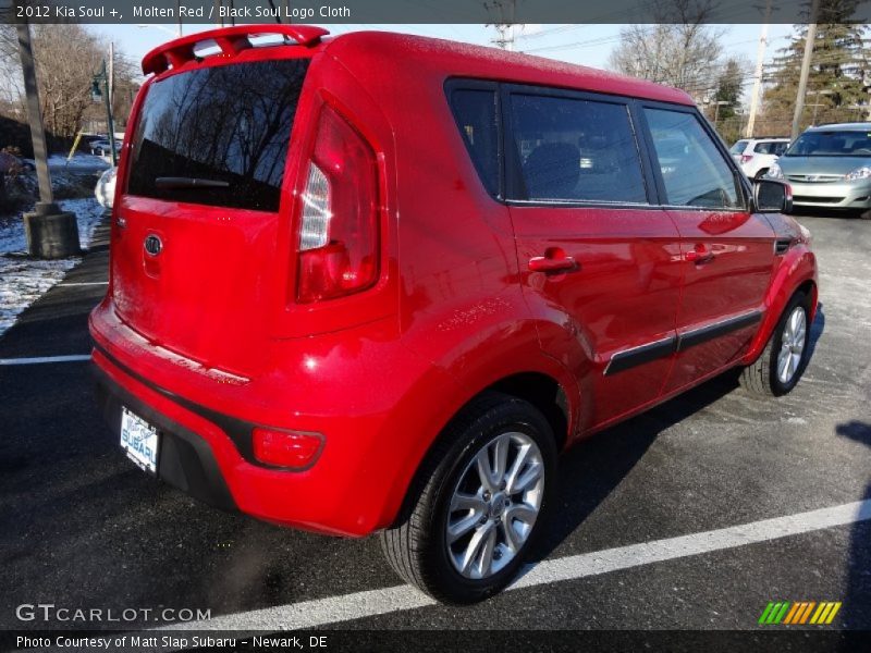 Molten Red / Black Soul Logo Cloth 2012 Kia Soul +