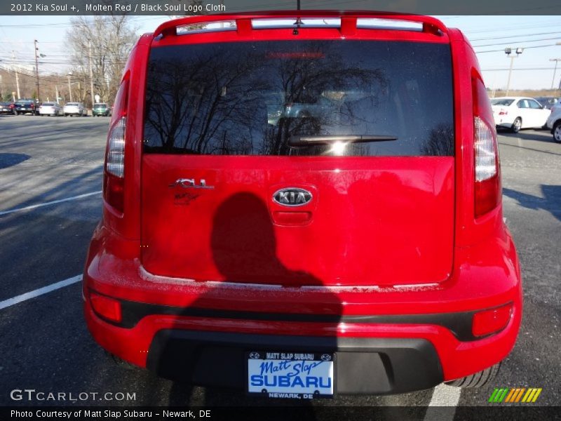 Molten Red / Black Soul Logo Cloth 2012 Kia Soul +