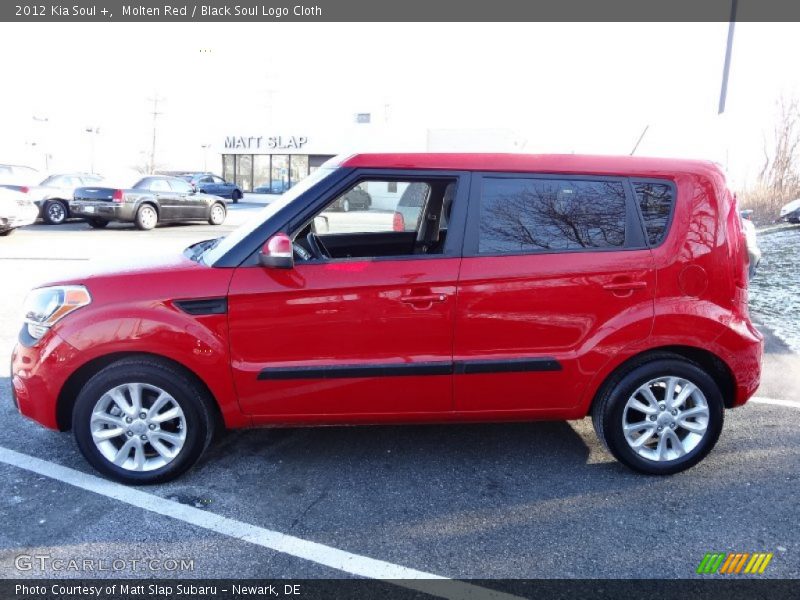 Molten Red / Black Soul Logo Cloth 2012 Kia Soul +