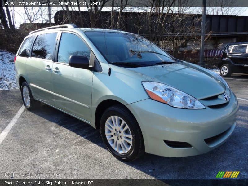 Silver Pine Mica / Stone 2008 Toyota Sienna LE AWD