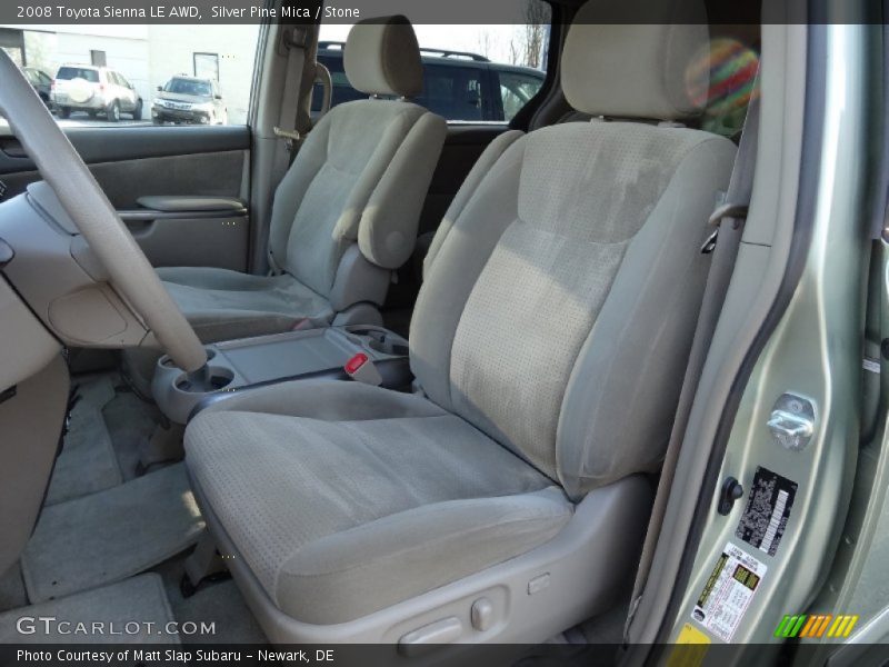 Front Seat of 2008 Sienna LE AWD