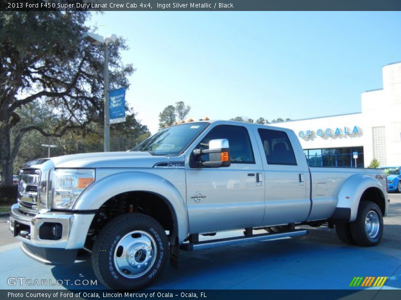 Ingot Silver Metallic / Black 2013 Ford F450 Super Duty Lariat Crew Cab 4x4