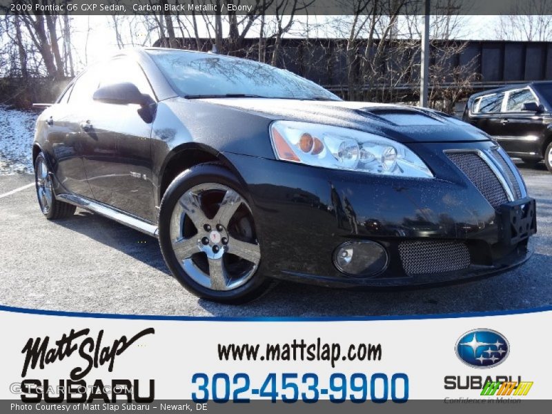 Carbon Black Metallic / Ebony 2009 Pontiac G6 GXP Sedan