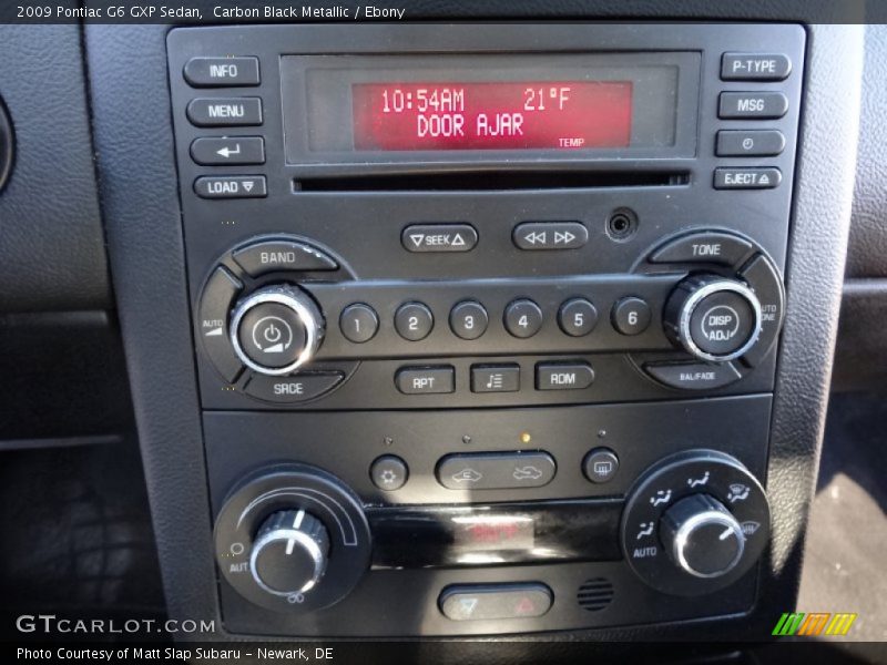 Carbon Black Metallic / Ebony 2009 Pontiac G6 GXP Sedan