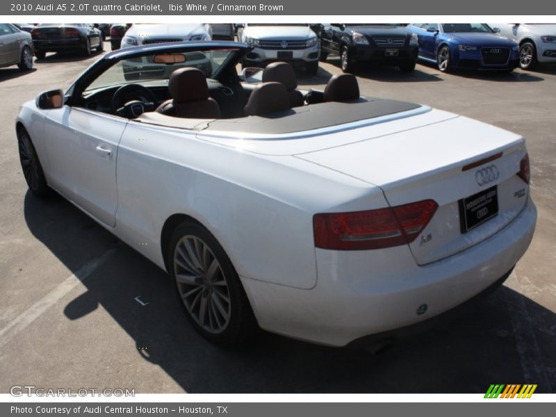 Ibis White / Cinnamon Brown 2010 Audi A5 2.0T quattro Cabriolet