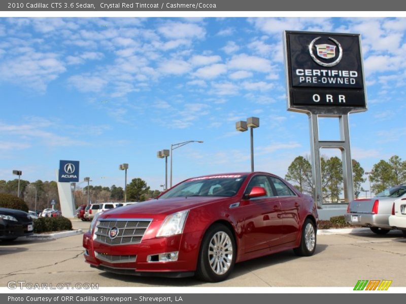 Crystal Red Tintcoat / Cashmere/Cocoa 2010 Cadillac CTS 3.6 Sedan