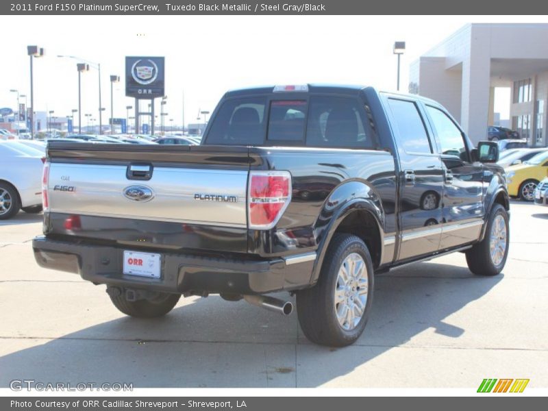 Tuxedo Black Metallic / Steel Gray/Black 2011 Ford F150 Platinum SuperCrew