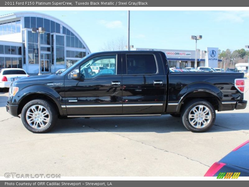 Tuxedo Black Metallic / Steel Gray/Black 2011 Ford F150 Platinum SuperCrew
