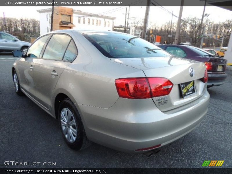 White Gold Metallic / Latte Macchiato 2012 Volkswagen Jetta S Sedan
