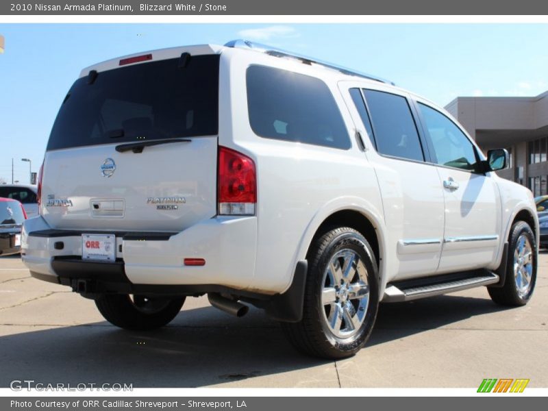 Blizzard White / Stone 2010 Nissan Armada Platinum