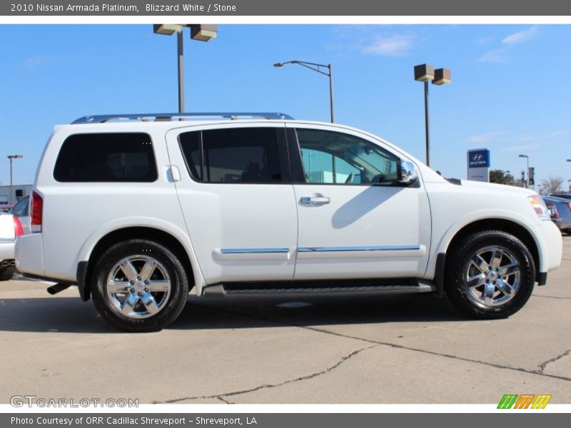 Blizzard White / Stone 2010 Nissan Armada Platinum