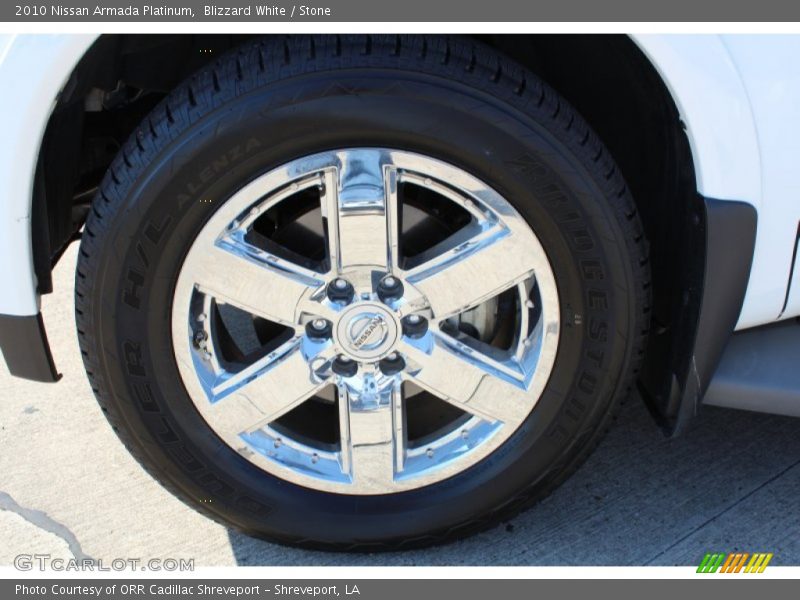 Blizzard White / Stone 2010 Nissan Armada Platinum