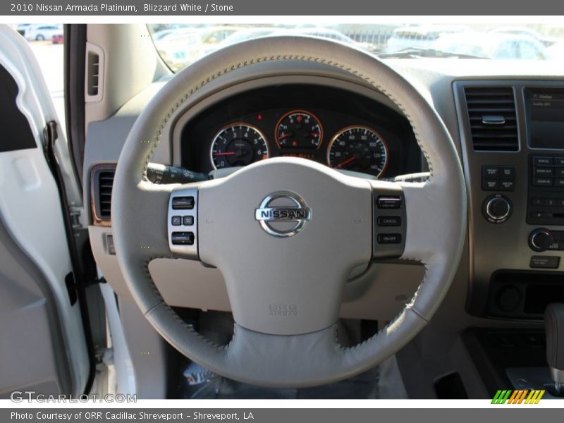 Blizzard White / Stone 2010 Nissan Armada Platinum