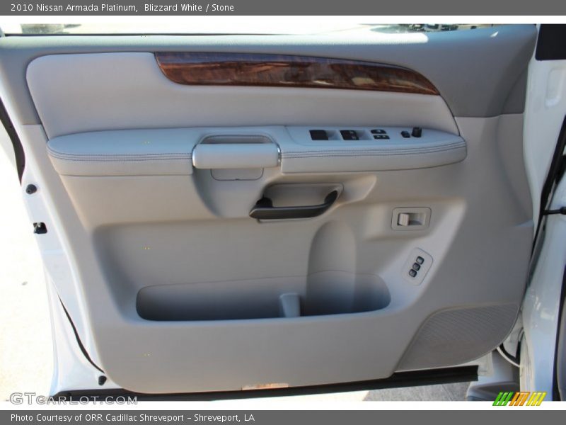 Blizzard White / Stone 2010 Nissan Armada Platinum