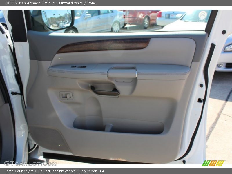 Blizzard White / Stone 2010 Nissan Armada Platinum