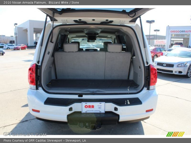 Blizzard White / Stone 2010 Nissan Armada Platinum