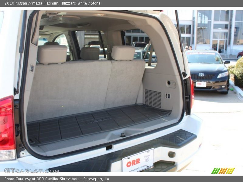 Blizzard White / Stone 2010 Nissan Armada Platinum