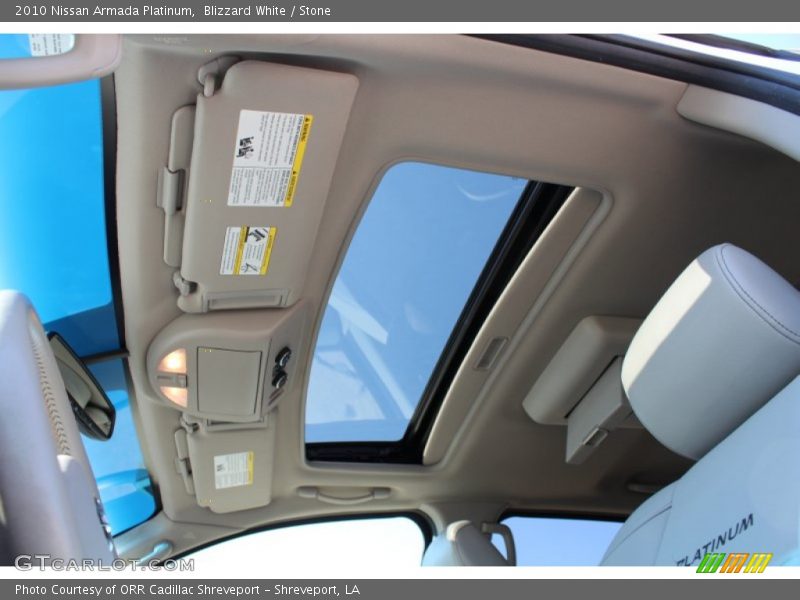 Blizzard White / Stone 2010 Nissan Armada Platinum