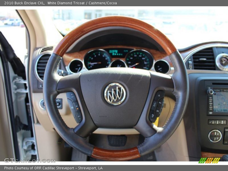 White Diamond Tricoat / Cashmere/Cocoa 2010 Buick Enclave CXL