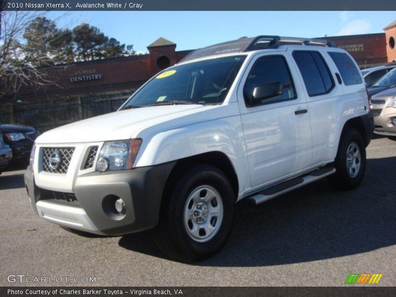 Avalanche White / Gray 2010 Nissan Xterra X